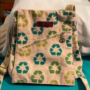 Bungalow 360 Canvas Recycle Print Satchel